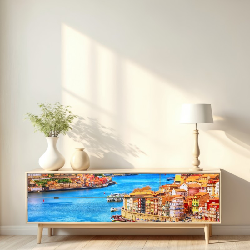 Naklejka repozycjonowalna Porto nabrzeżna panorama – Wallissimo® Naklejka repozycjonowalna Porto nabrzeżna panorama – Wallissimo®