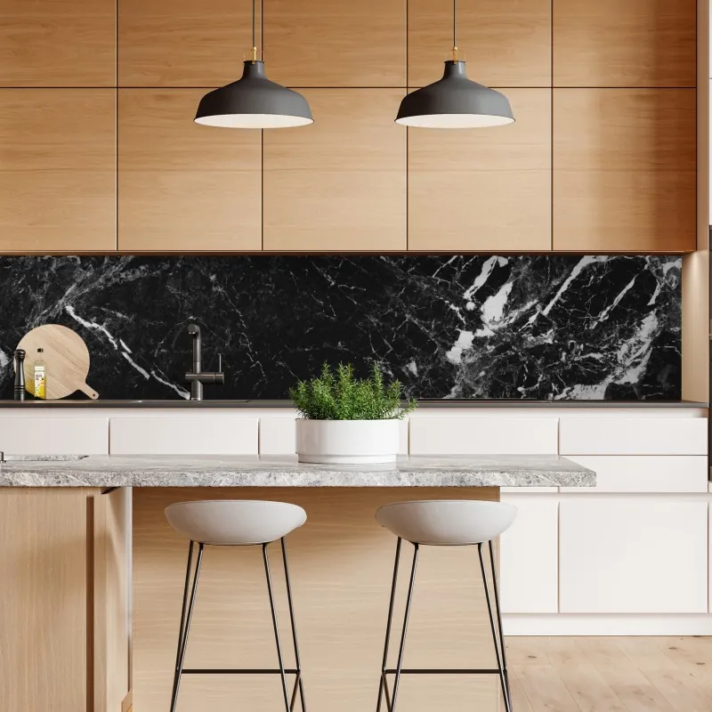 Naklejka repozycjonowalna czarny marmur z białymi żyłkami – Wallissimo® Naklejka repozycjonowalna czarny marmur z białymi żyłkami – Wallissimo®