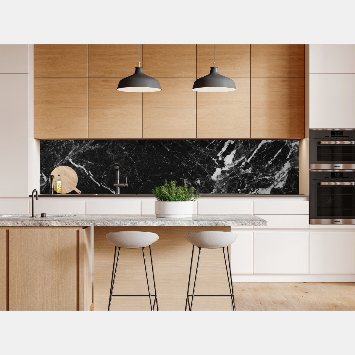 Naklejka repozycjonowalna czarny marmur z białymi żyłkami – Wallissimo® Naklejka repozycjonowalna czarny marmur z białymi żyłkami – Wallissimo®