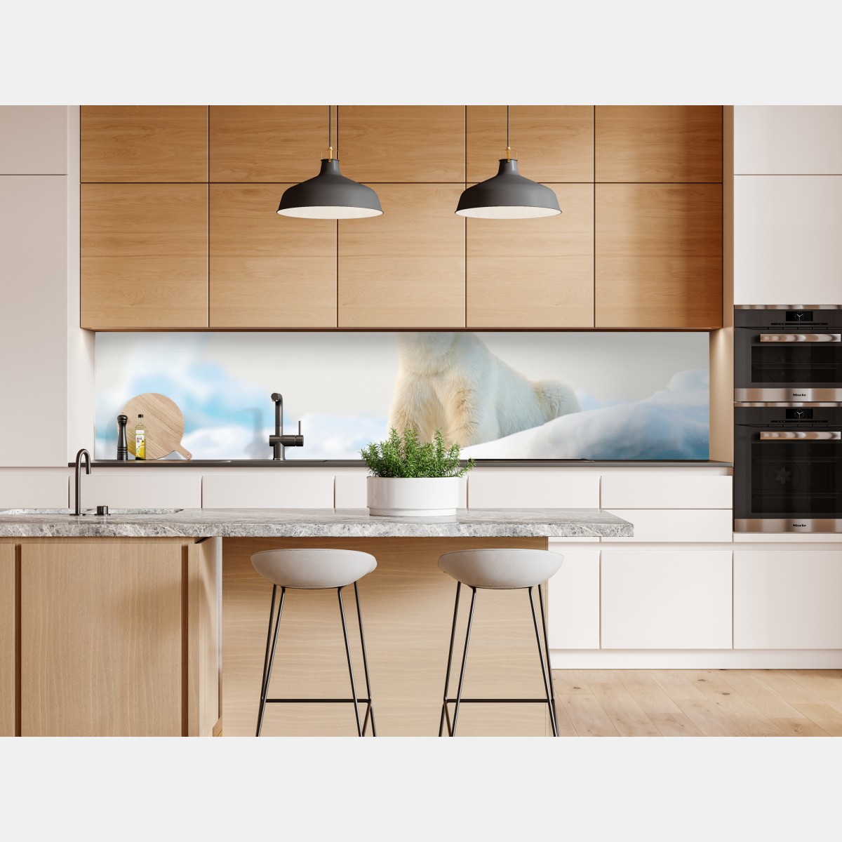 Naklejka repozycjonowalna niedźwiedź polarny na lodzie, Svalbard – Wallissimo® Naklejka repozycjonowalna niedźwiedź polarny na lodzie, Svalbard – Wallissimo®