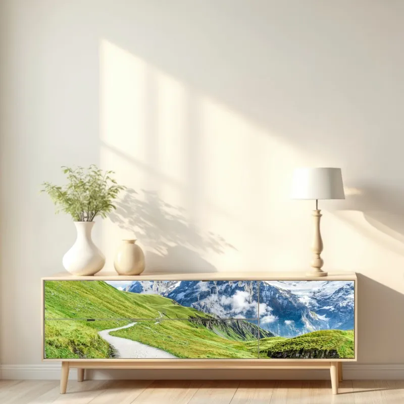 Naklejka repozycjonowalna delikatne chmury nad błękitnym niebem – Wallissimo®