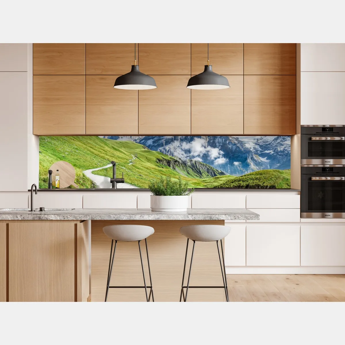 Naklejka repozycjonowalna alpejska ścieżka w górach – Wallissimo® Naklejka repozycjonowalna alpejska ścieżka w górach – Wallissimo®