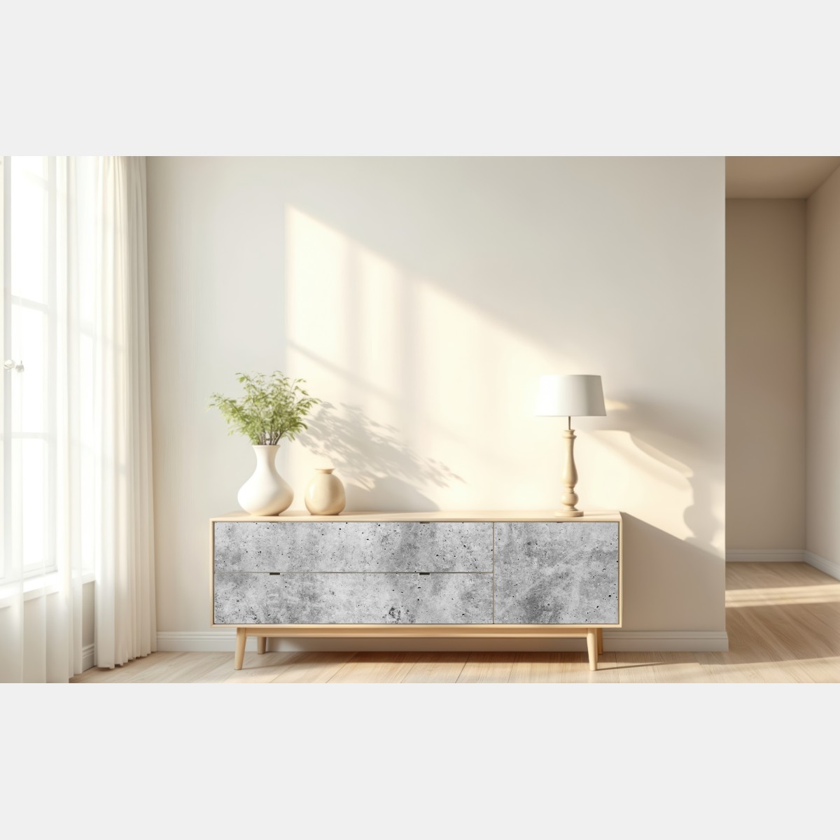 Naklejka repozycjonowalna surowa tekstura betonu na ścianie – Wallissimo® Naklejka repozycjonowalna surowa tekstura betonu na ścianie – Wallissimo®