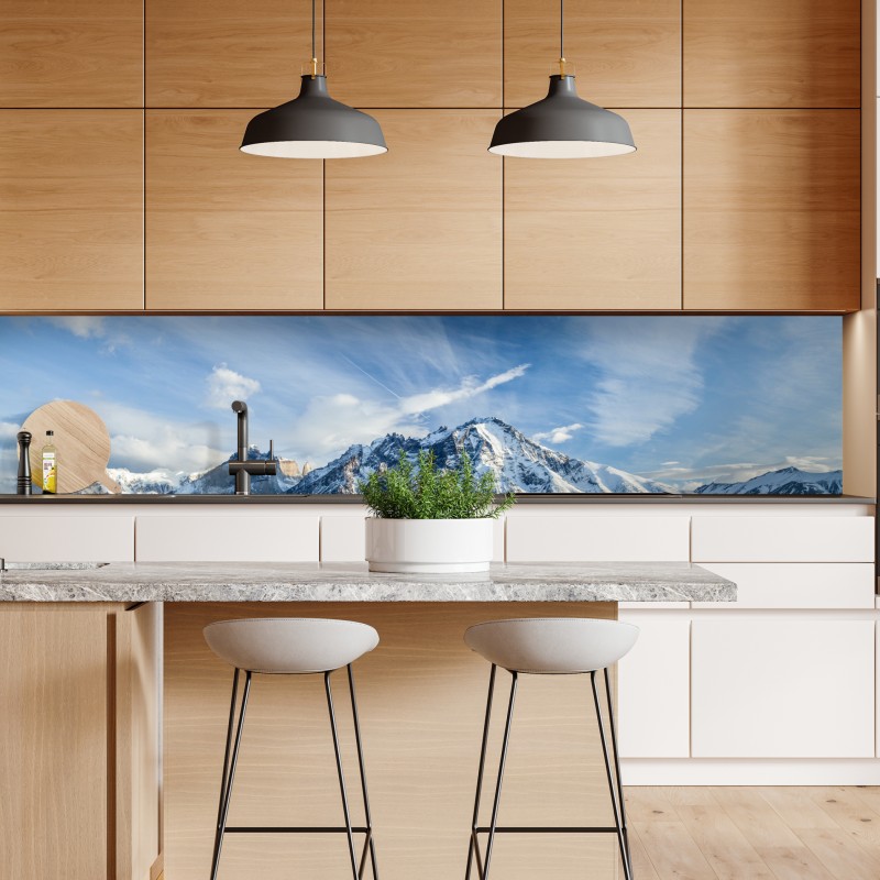 Naklejka repozycjonowalna odbijające się góry nad spokojnym jeziorem – Wallissimo® Naklejka repozycjonowalna odbijające się góry nad spokojnym jeziorem – Wallissimo®