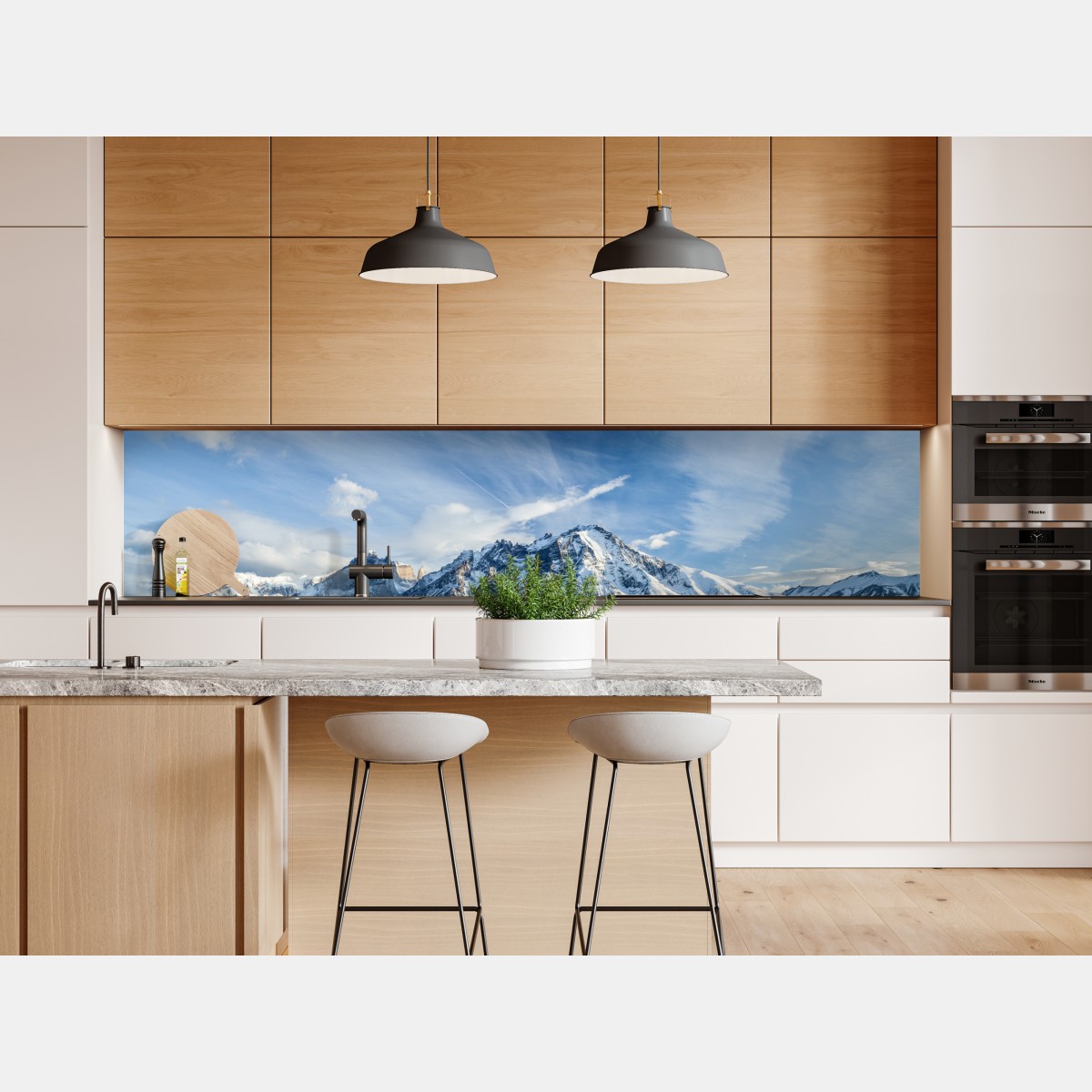 Naklejka repozycjonowalna odbijające się góry nad spokojnym jeziorem – Wallissimo® Naklejka repozycjonowalna odbijające się góry nad spokojnym jeziorem – Wallissimo®