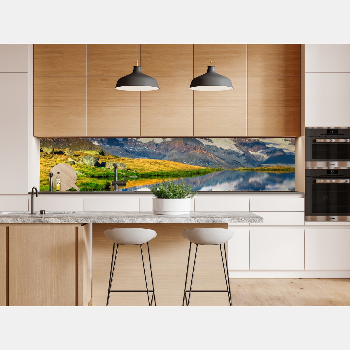 Naklejka repozycjonowalna majestatyczny Matterhorn odbity w alpejskim jeziorze – Wallissimo® Naklejka repozycjonowalna majestatyczny Matterhorn odbity w alpejskim jeziorze – Wallissimo®