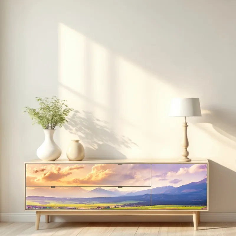 Naklejka repozycjonowalna tropikalny wzór z tukanem i kwiatami – Wallissimo®