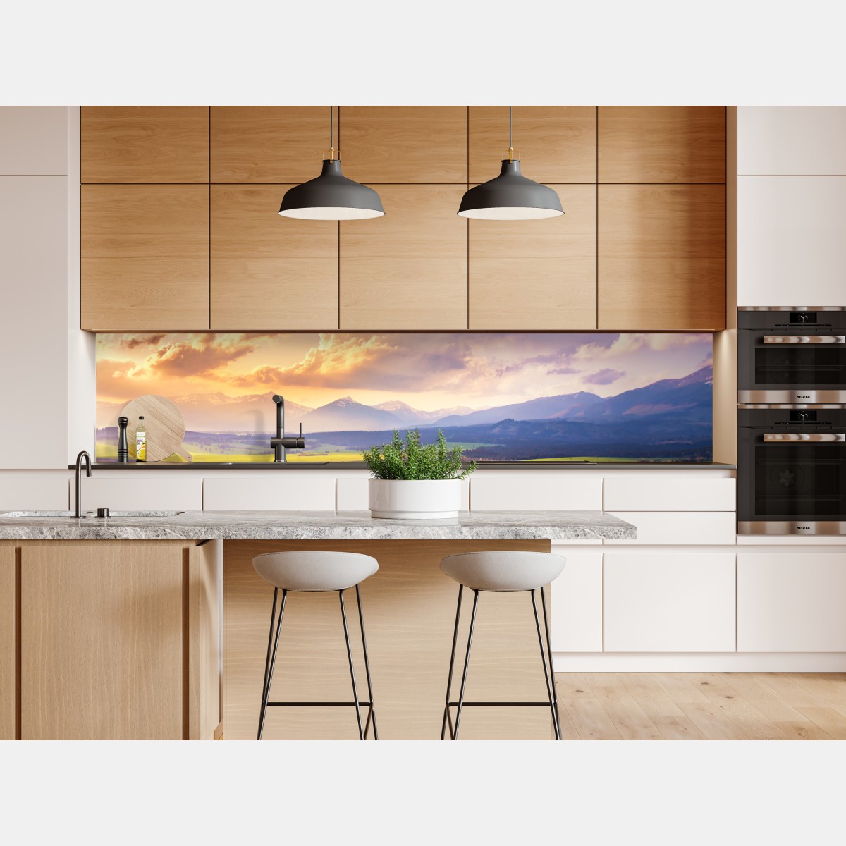 Naklejka repozycjonowalna panorama wiosennej doliny górskiej, Tatry Słowacja – Wallissimo® Naklejka repozycjonowalna panorama wiosennej doliny górskiej, Tatry Słowacja – Wallissimo®