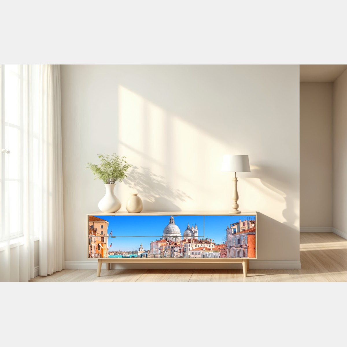 Naklejka repozycjonowalna Wenecja wielki kanał panorama – Wallissimo® Naklejka repozycjonowalna Wenecja wielki kanał panorama – Wallissimo®