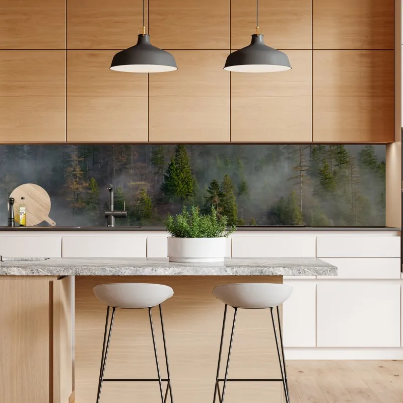 Naklejka repozycjonowalna złoty wzór lilii na ciemnym tle – Wallissimo®