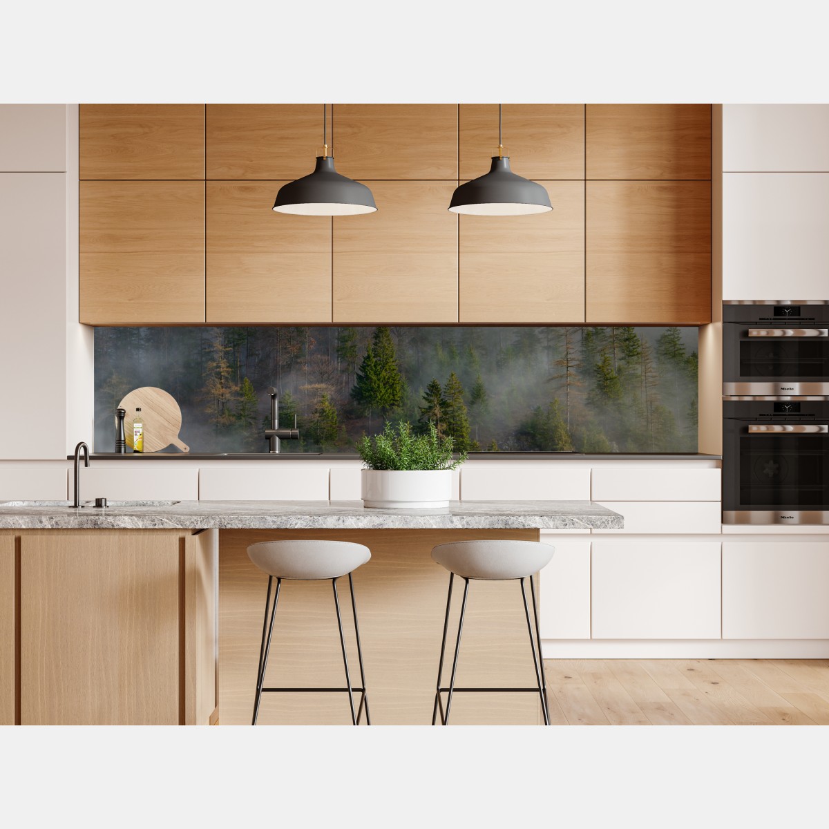 Naklejka repozycjonowalna mglisty górski las – Wallissimo® Naklejka repozycjonowalna mglisty górski las – Wallissimo®