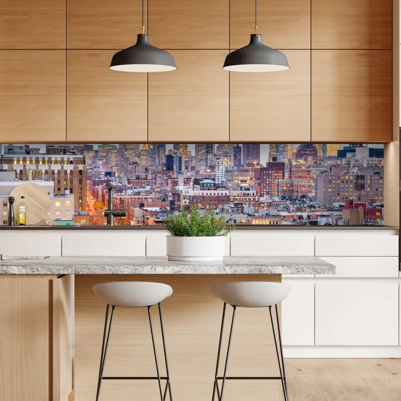 Naklejka repozycjonowalna czerwony botaniczny wzór liści – Wallissimo®