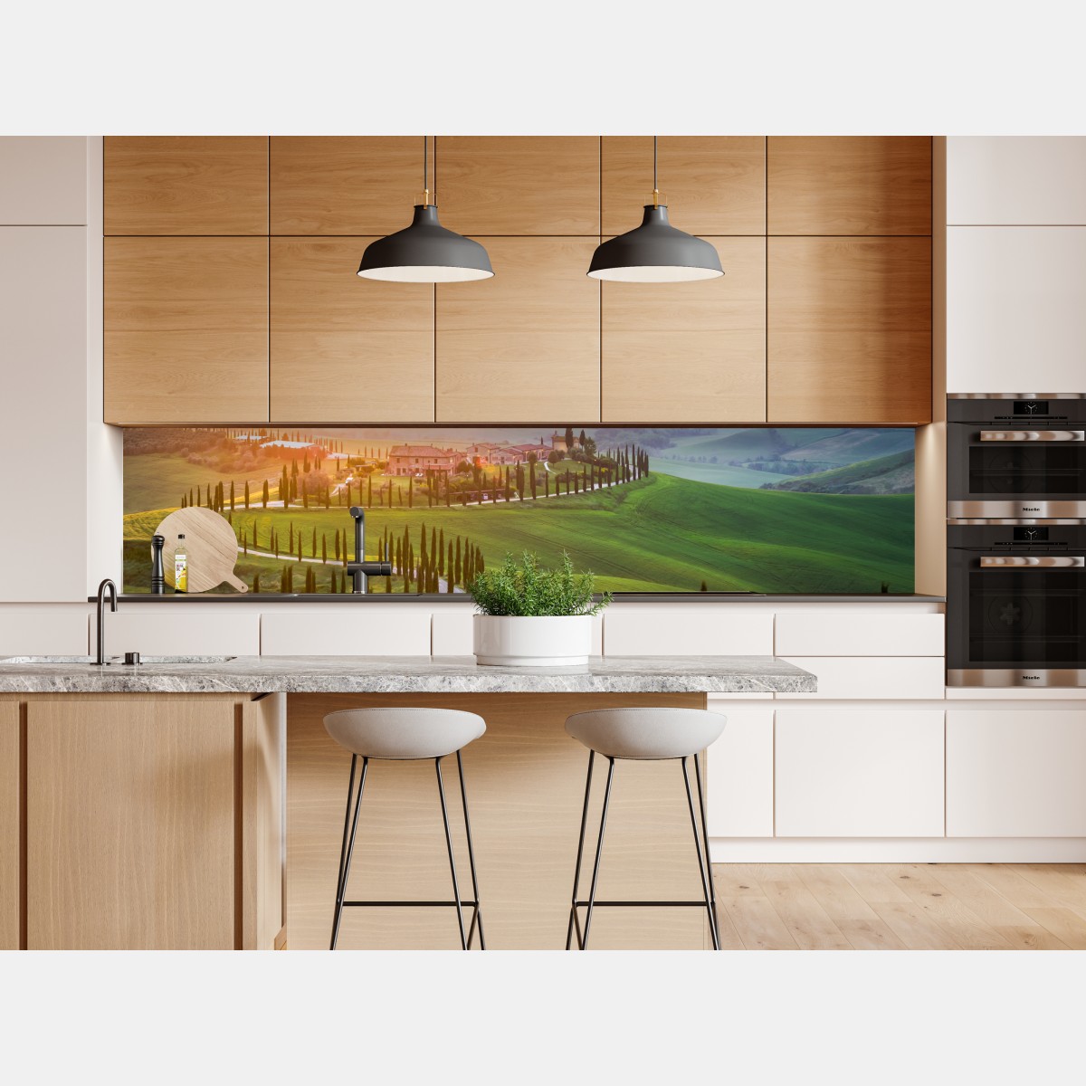 Naklejka repozycjonowalna wschód słońca w Toskanii – Wallissimo® Naklejka repozycjonowalna wschód słońca w Toskanii – Wallissimo®