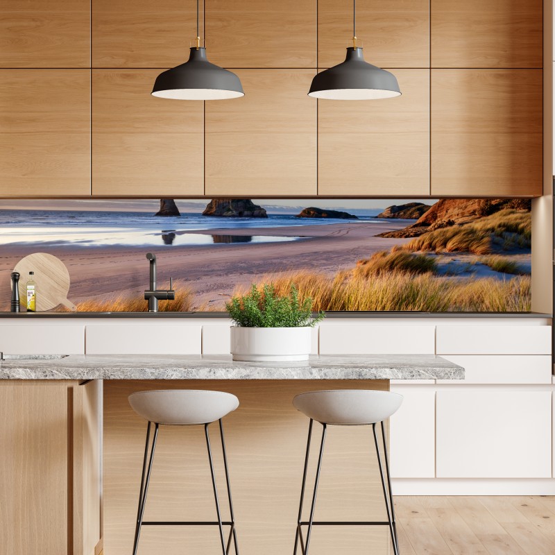 Naklejka repozycjonowalna Wharariki Beach poranny pejzaż nad morzem – Wallissimo® Naklejka repozycjonowalna Wharariki Beach poranny pejzaż nad morzem – Wallissimo®