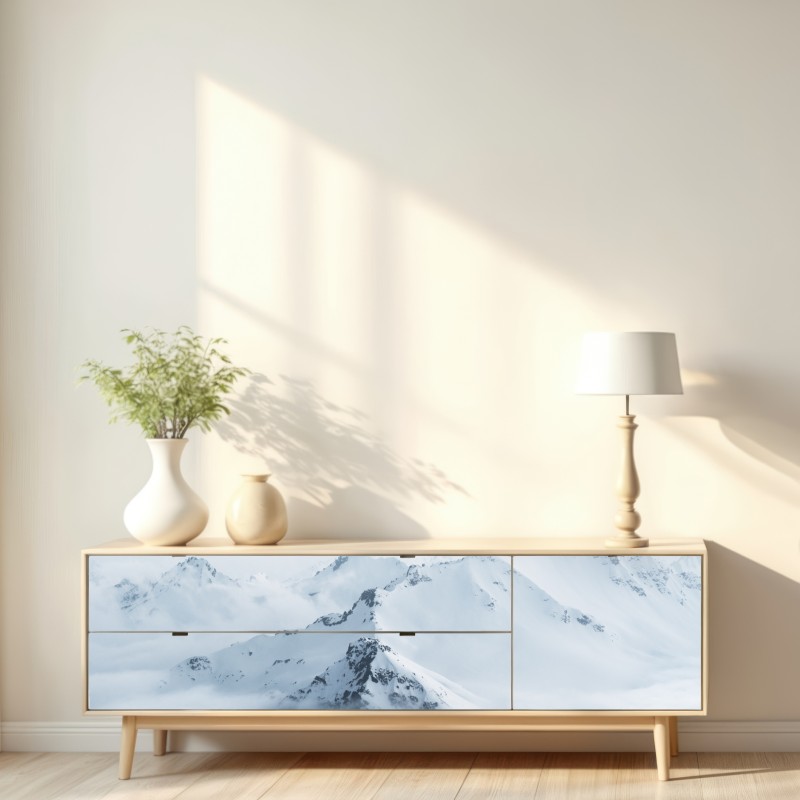 Naklejka repozycjonowalna śnieżne szczyty Kaukazu o świcie – Wallissimo® Naklejka repozycjonowalna śnieżne szczyty Kaukazu o świcie – Wallissimo®