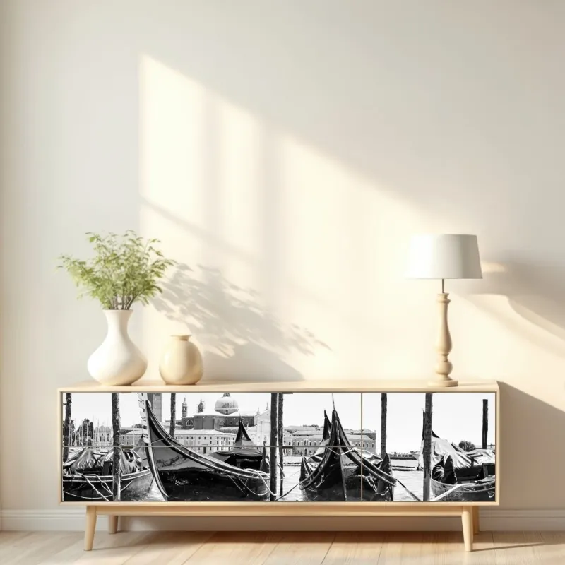 Naklejka repozycjonowalna zebra w monochromatycznych paskach – Wallissimo®