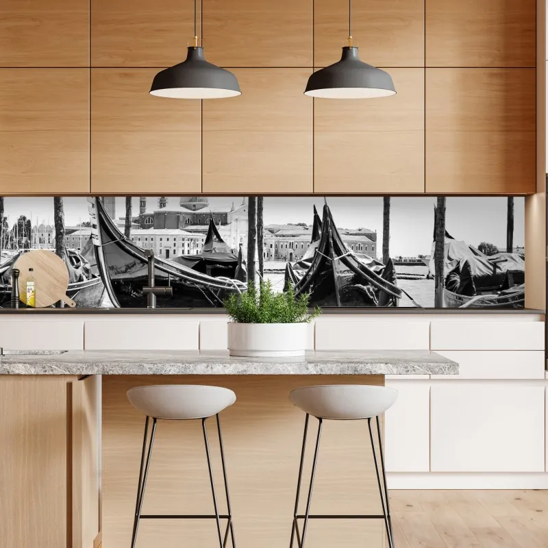 Naklejka repozycjonowalna gondole przy kei w Wenecji – Wallissimo® Naklejka repozycjonowalna gondole przy kei w Wenecji – Wallissimo®