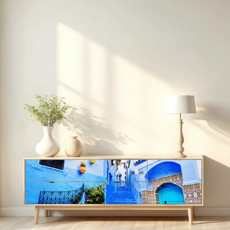 Naklejka repozycjonowalna żywa różowa abstrakcja płynna – Wallissimo®