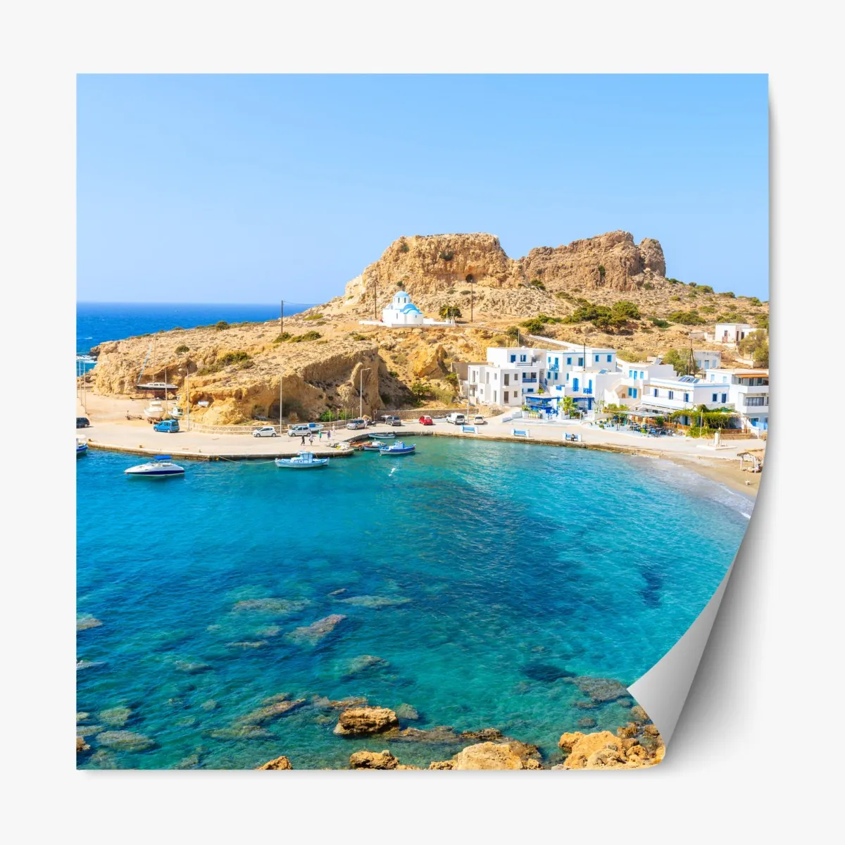 Naklejka repozycjonowalna zatoka Finiki, Karpathos – Wallissimo® Naklejka repozycjonowalna zatoka Finiki, Karpathos – Wallissimo®