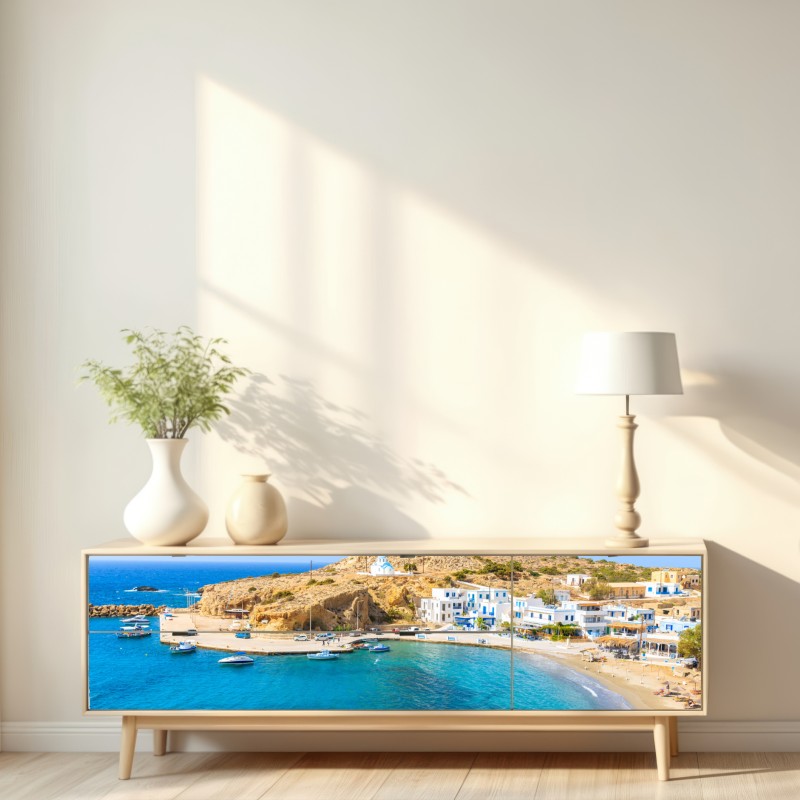 Naklejka repozycjonowalna zatoka Finiki, Karpathos – Wallissimo® Naklejka repozycjonowalna zatoka Finiki, Karpathos – Wallissimo®