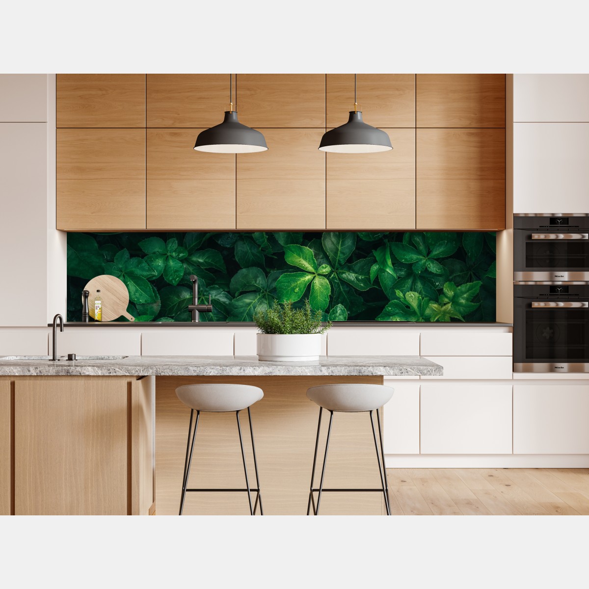 Naklejka repozycjonowalna bujne tropikalne zielone liście – Wallissimo® Naklejka repozycjonowalna bujne tropikalne zielone liście – Wallissimo®