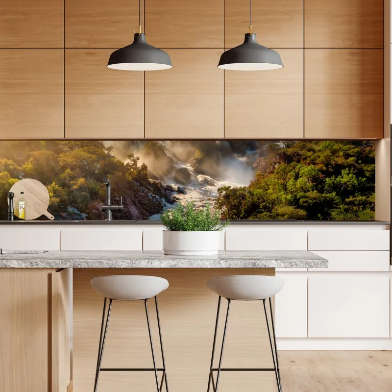 Naklejka repozycjonowalna złote liście w stylu line art – Wallissimo®