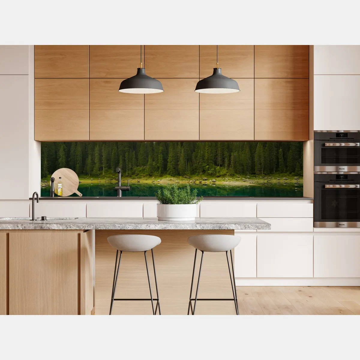 Naklejka repozycjonowalna spokojne odbicie nad Lago di Carezza, Dolomity – Wallissimo® Naklejka repozycjonowalna spokojne odbicie nad Lago di Carezza, Dolomity – Wallissimo®