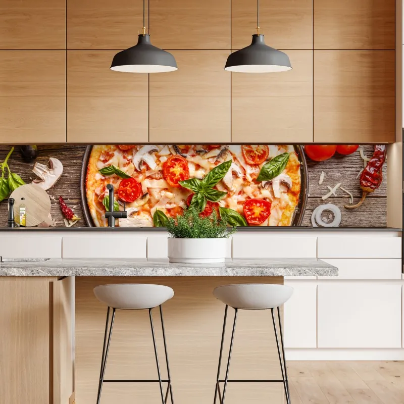 Naklejka repozycjonowalna zimowy las brzozowy ze złotym świtem – Wallissimo®