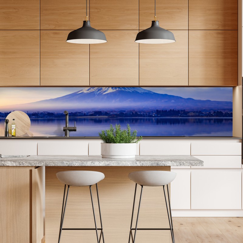 Naklejka repozycjonowalna Góra Fuji poranne odbicie nad jeziorem – Wallissimo® Naklejka repozycjonowalna Góra Fuji poranne odbicie nad jeziorem – Wallissimo®