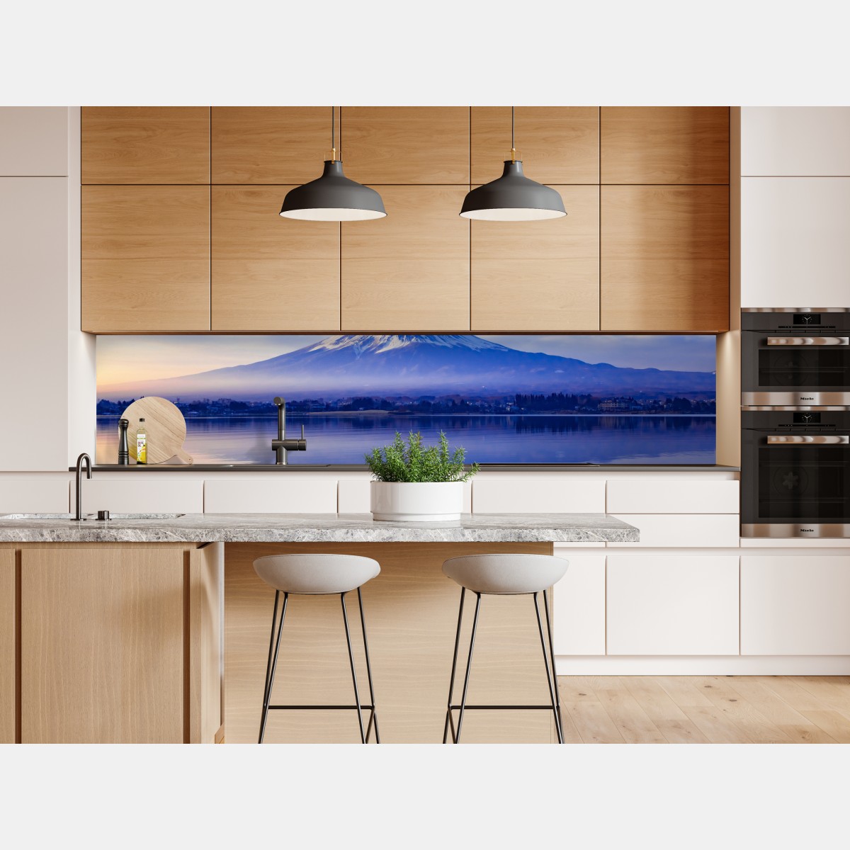 Naklejka repozycjonowalna Góra Fuji poranne odbicie nad jeziorem – Wallissimo® Naklejka repozycjonowalna Góra Fuji poranne odbicie nad jeziorem – Wallissimo®