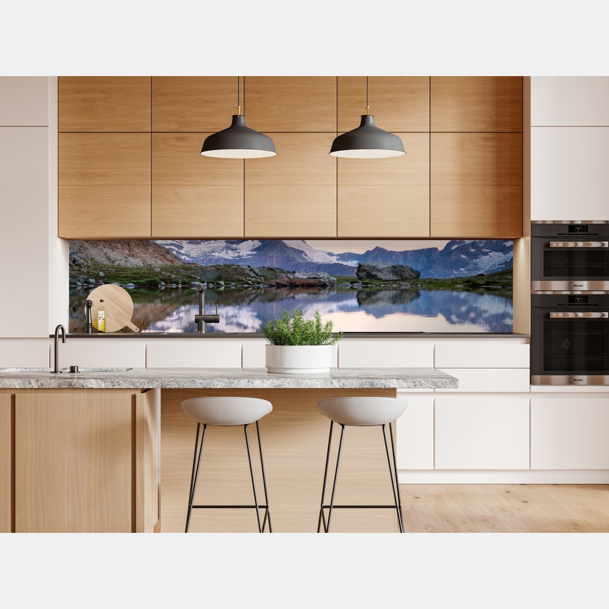 Naklejka repozycjonowalna Matterhorn o wschodzie słońca nad alpejskim jeziorem – Wallissimo® Naklejka repozycjonowalna Matterhorn o wschodzie słońca nad alpejskim jeziorem – Wallissimo®