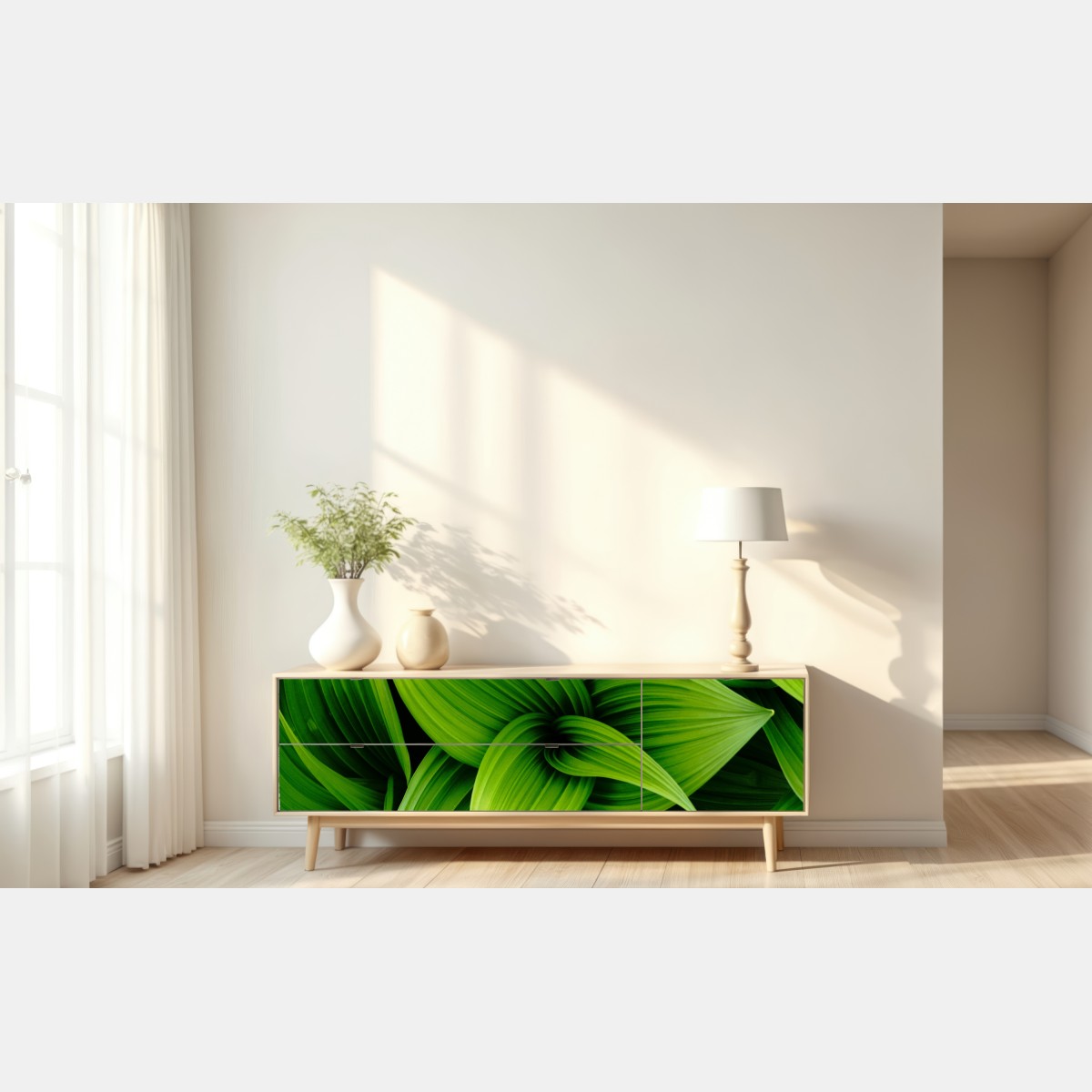 Naklejka repozycjonowalna gęste zielone liście – Wallissimo® Naklejka repozycjonowalna gęste zielone liście – Wallissimo®