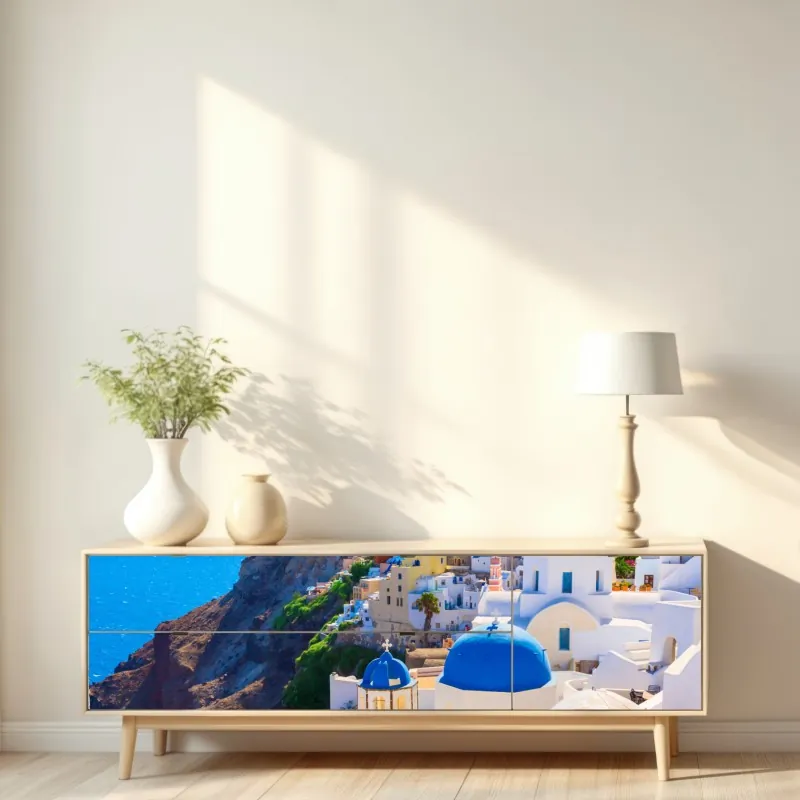 Naklejka repozycjonowalna intensywny fioletowy 3d wir wstęg – Wallissimo®