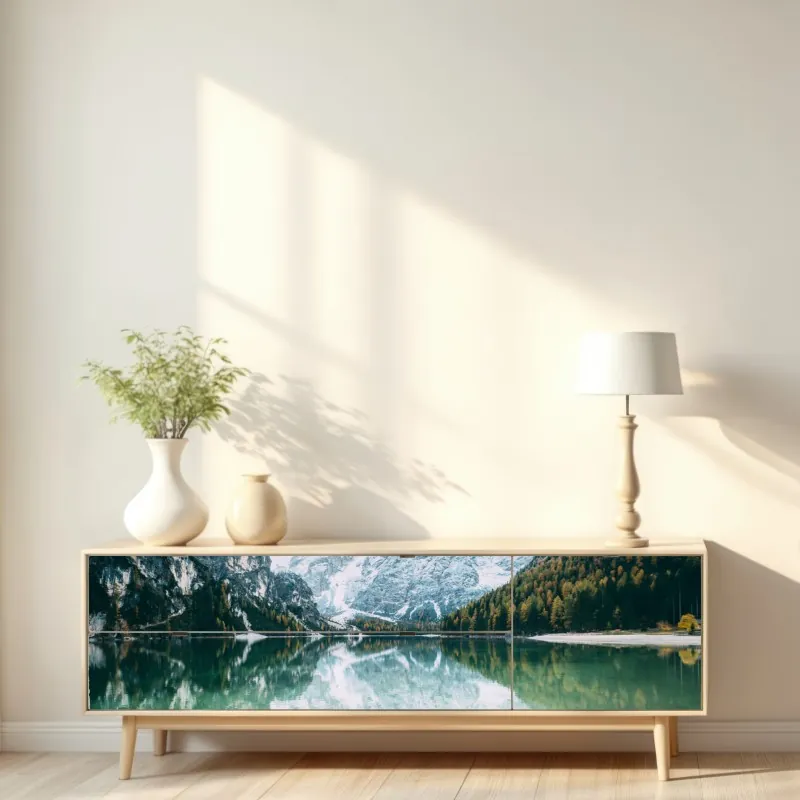 Naklejka repozycjonowalna mistyczny portret w złocie i błękicie – Wallissimo®