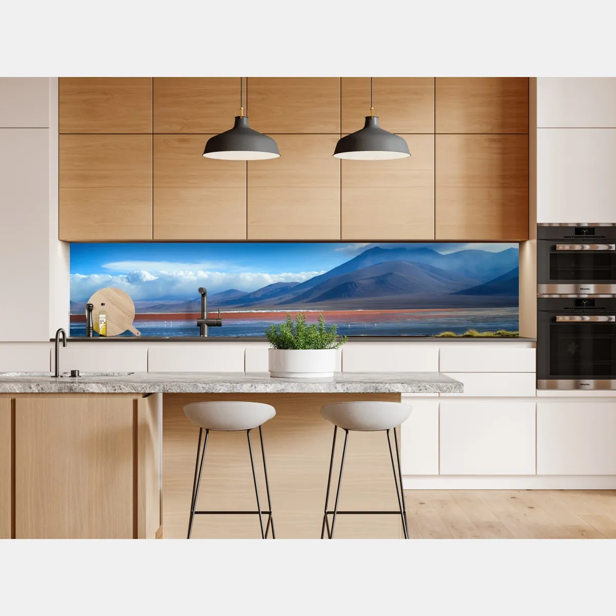 Naklejka repozycjonowalna spokojna laguna górska – Wallissimo® Naklejka repozycjonowalna spokojna laguna górska – Wallissimo®