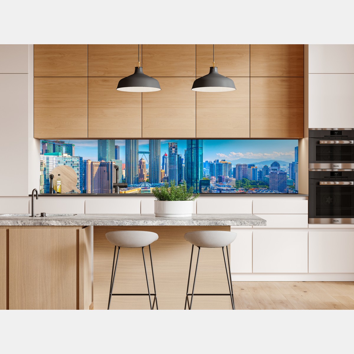 Naklejka repozycjonowalna Kuala Lumpur panorama z wieżami Petronas – Wallissimo® Naklejka repozycjonowalna Kuala Lumpur panorama z wieżami Petronas – Wallissimo®