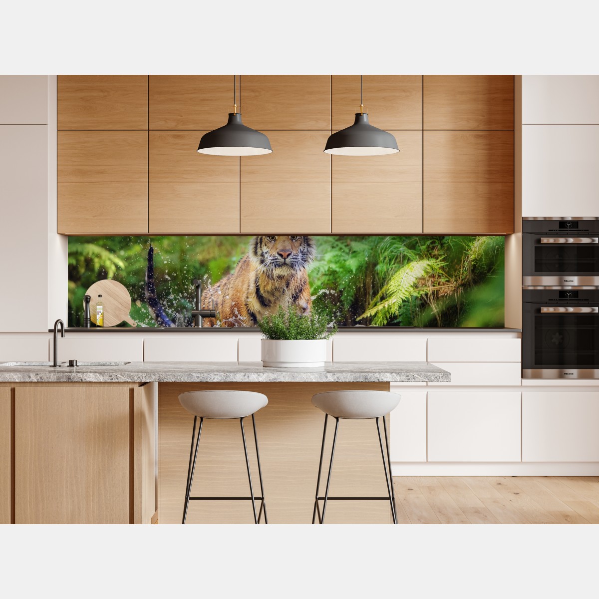 Naklejka repozycjonowalna majestatyczny tygrys w leśnym strumieniu – Wallissimo® Naklejka repozycjonowalna majestatyczny tygrys w leśnym strumieniu – Wallissimo®