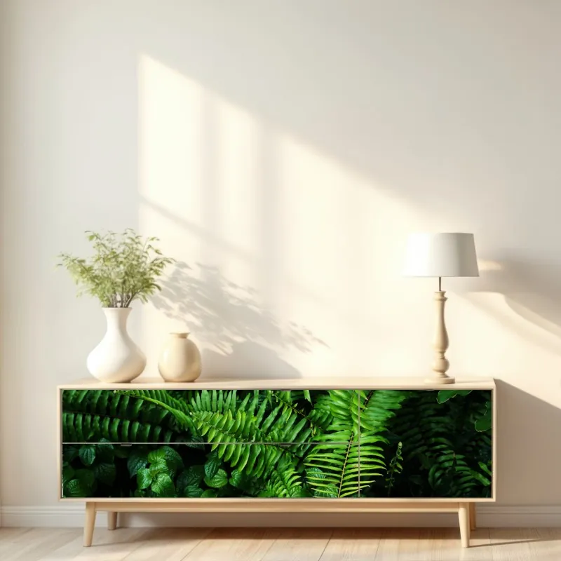 Naklejka repozycjonowalna tropikalne liście bananowca – Wallissimo®