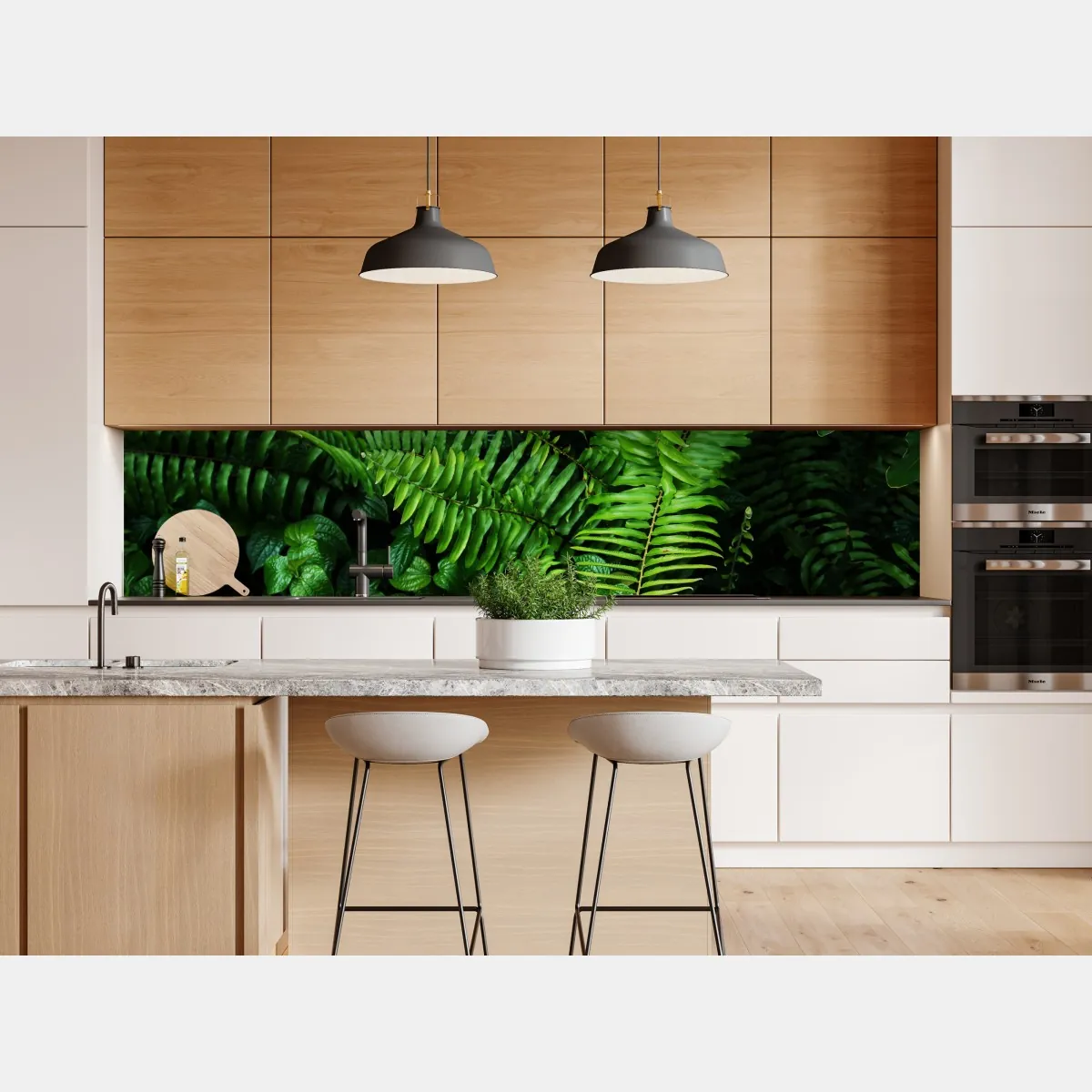 Naklejka repozycjonowalna bujne tropikalne liście paproci – Wallissimo® Naklejka repozycjonowalna bujne tropikalne liście paproci – Wallissimo®