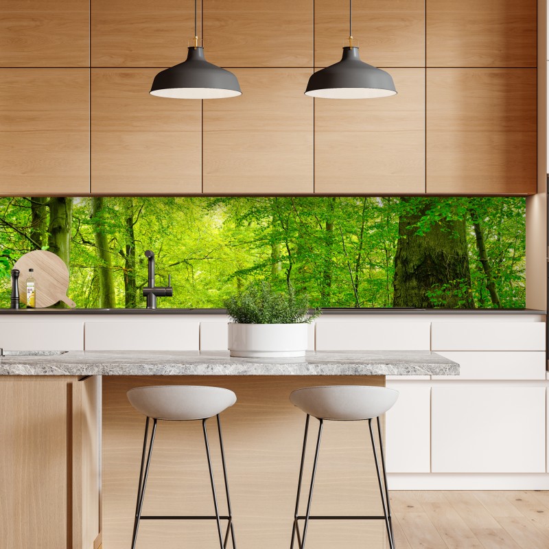 Naklejka repozycjonowalna spokojna zielona leśna ścieżka – Wallissimo® Naklejka repozycjonowalna spokojna zielona leśna ścieżka – Wallissimo®