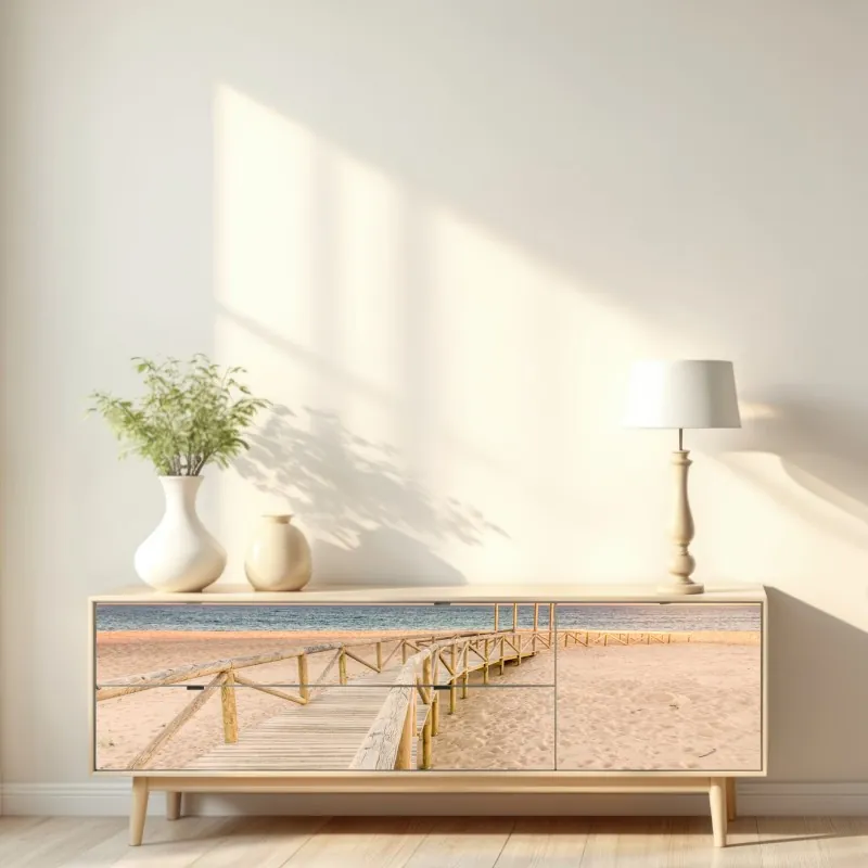 Naklejka repozycjonowalna złoty art deco łukowy wzór – Wallissimo®