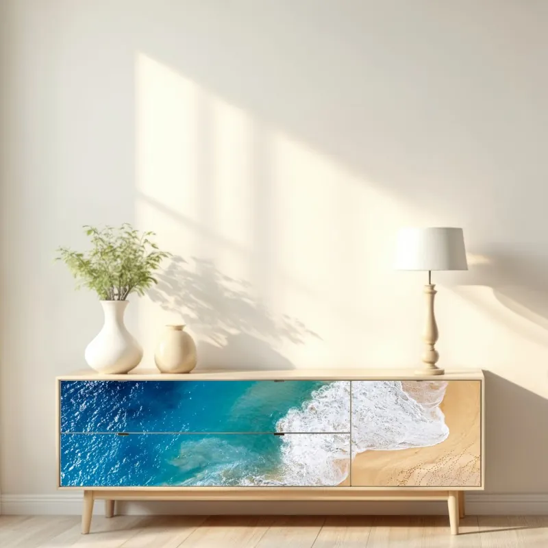 Naklejka repozycjonowalna Szanghaj panorama miasta o zachodzie słońca – Wallissimo®