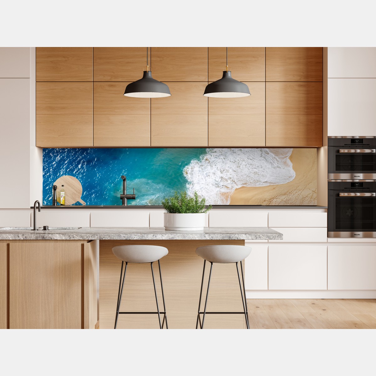 Naklejka repozycjonowalna widok lotniczy turkusowej plaży – Wallissimo® Naklejka repozycjonowalna widok lotniczy turkusowej plaży – Wallissimo®