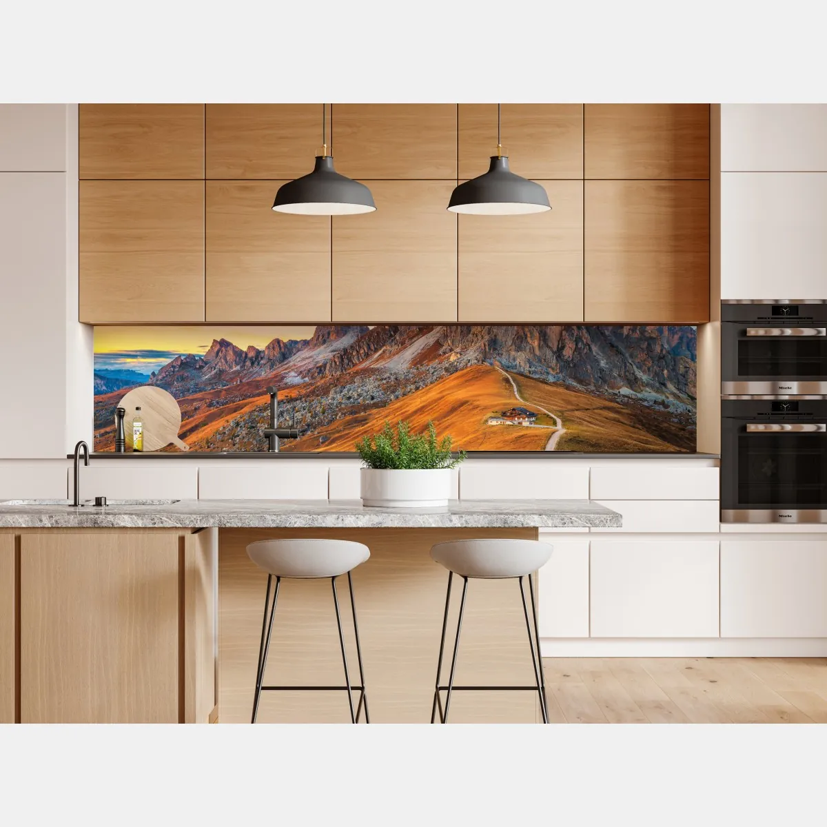 Naklejka repozycjonowalna zachód słońca nad Passo Giau, Dolomity – Wallissimo® Naklejka repozycjonowalna zachód słońca nad Passo Giau, Dolomity – Wallissimo®