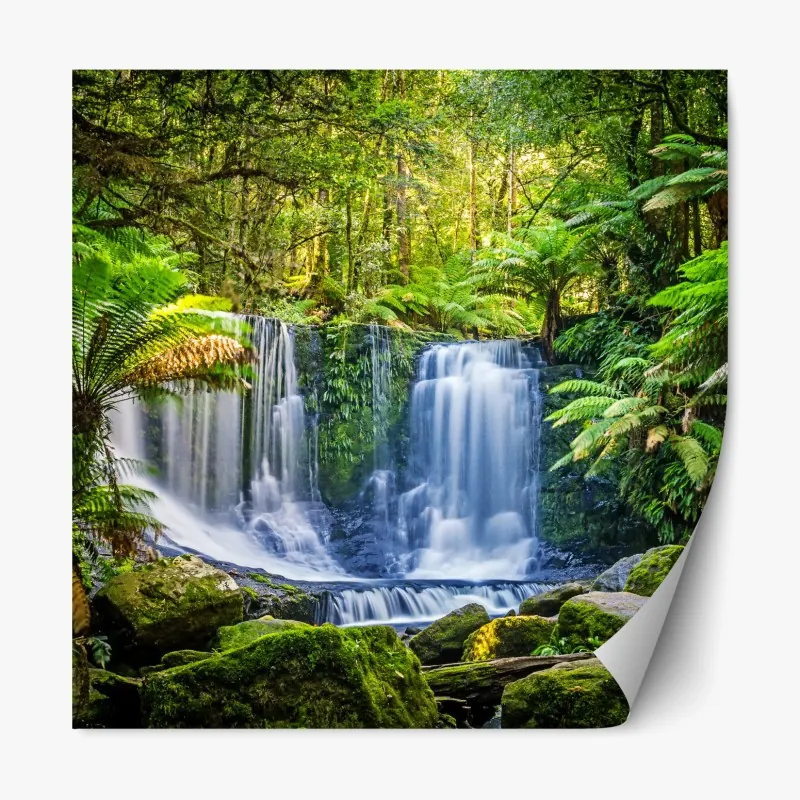 Naklejka repozycjonowalna akwarelowy wzór z ptakami i różami – Wallissimo®