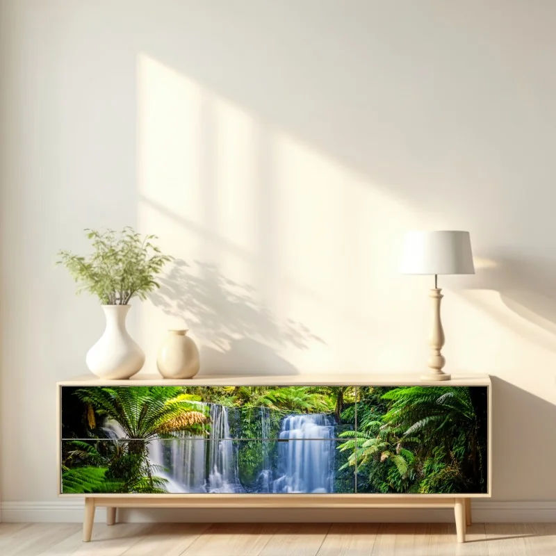 Naklejka repozycjonowalna bujny wodospad w Mt Field National Park, Tasmania – Wallissimo® Naklejka repozycjonowalna bujny wodospad w Mt Field National Park, Tasmania – Wallissimo®