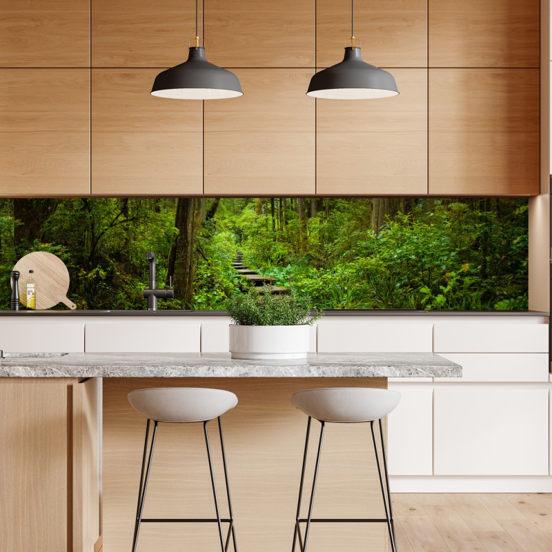 Naklejka repozycjonowalna spokojna leśna kładka – Wallissimo® Naklejka repozycjonowalna spokojna leśna kładka – Wallissimo®