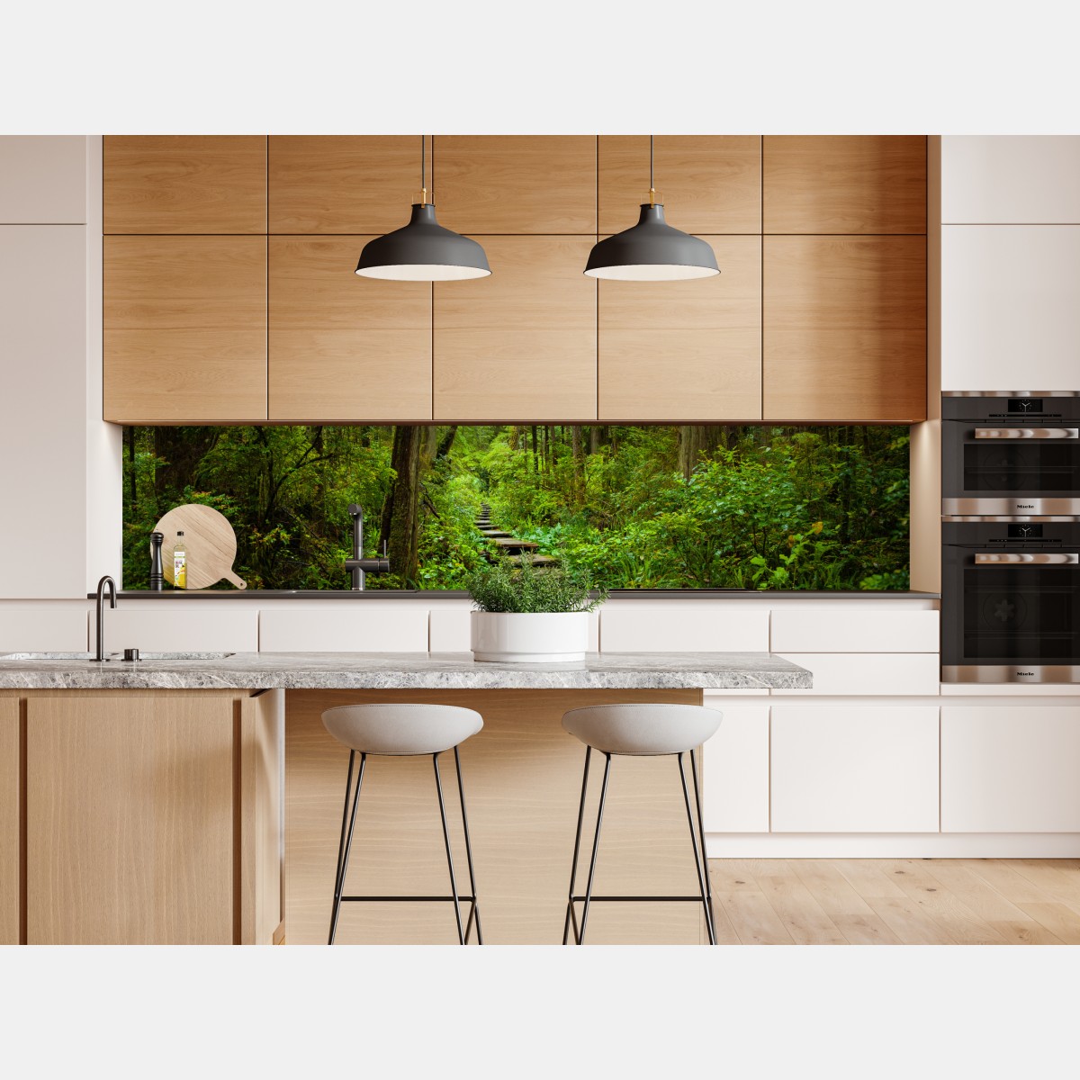 Naklejka repozycjonowalna spokojna leśna kładka – Wallissimo® Naklejka repozycjonowalna spokojna leśna kładka – Wallissimo®