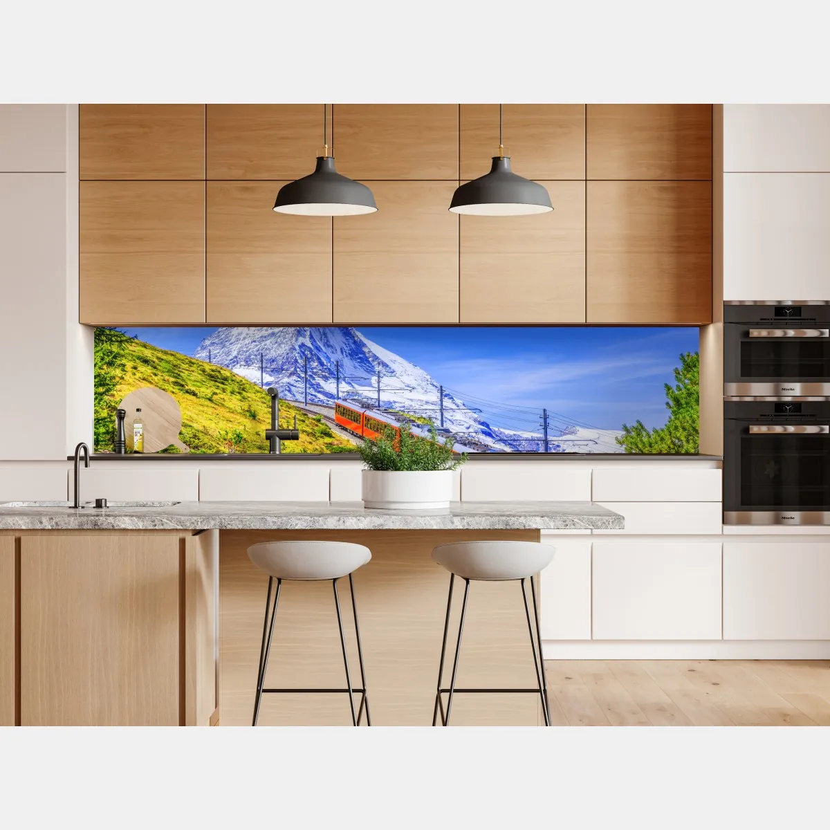 Naklejka repozycjonowalna pociąg Gornergrat pod Matterhornem – Wallissimo® Naklejka repozycjonowalna pociąg Gornergrat pod Matterhornem – Wallissimo®