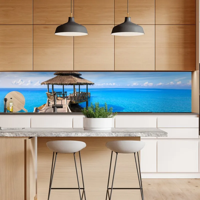 Naklejka repozycjonowalna mglista panorama górska – Wallissimo®